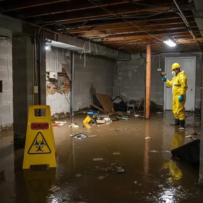 Flooded Basement Electrical Hazard in Forest Park, IL Property